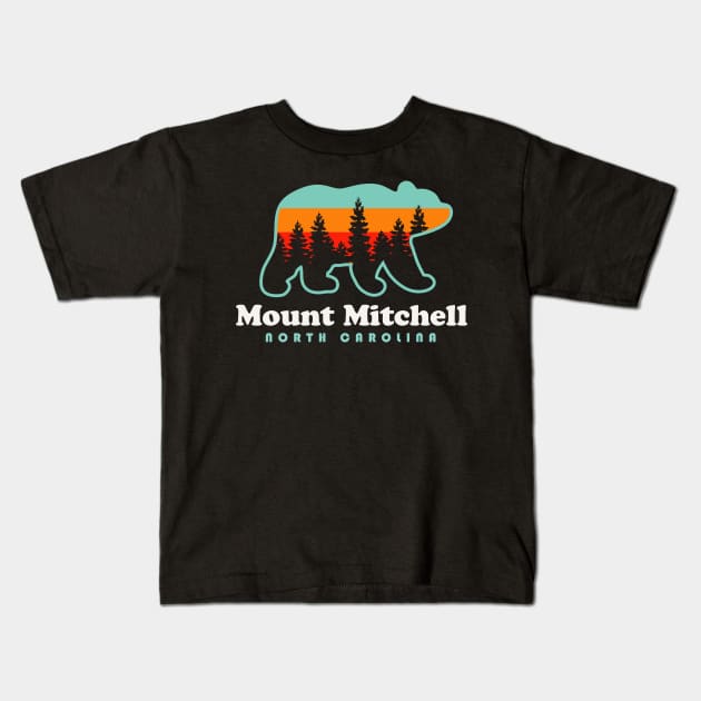 Mount Mitchell Hike North Carolina Black Mountain Range Kids T-Shirt by PodDesignShop